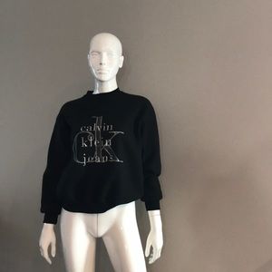 Calvin clean black fleece pullover